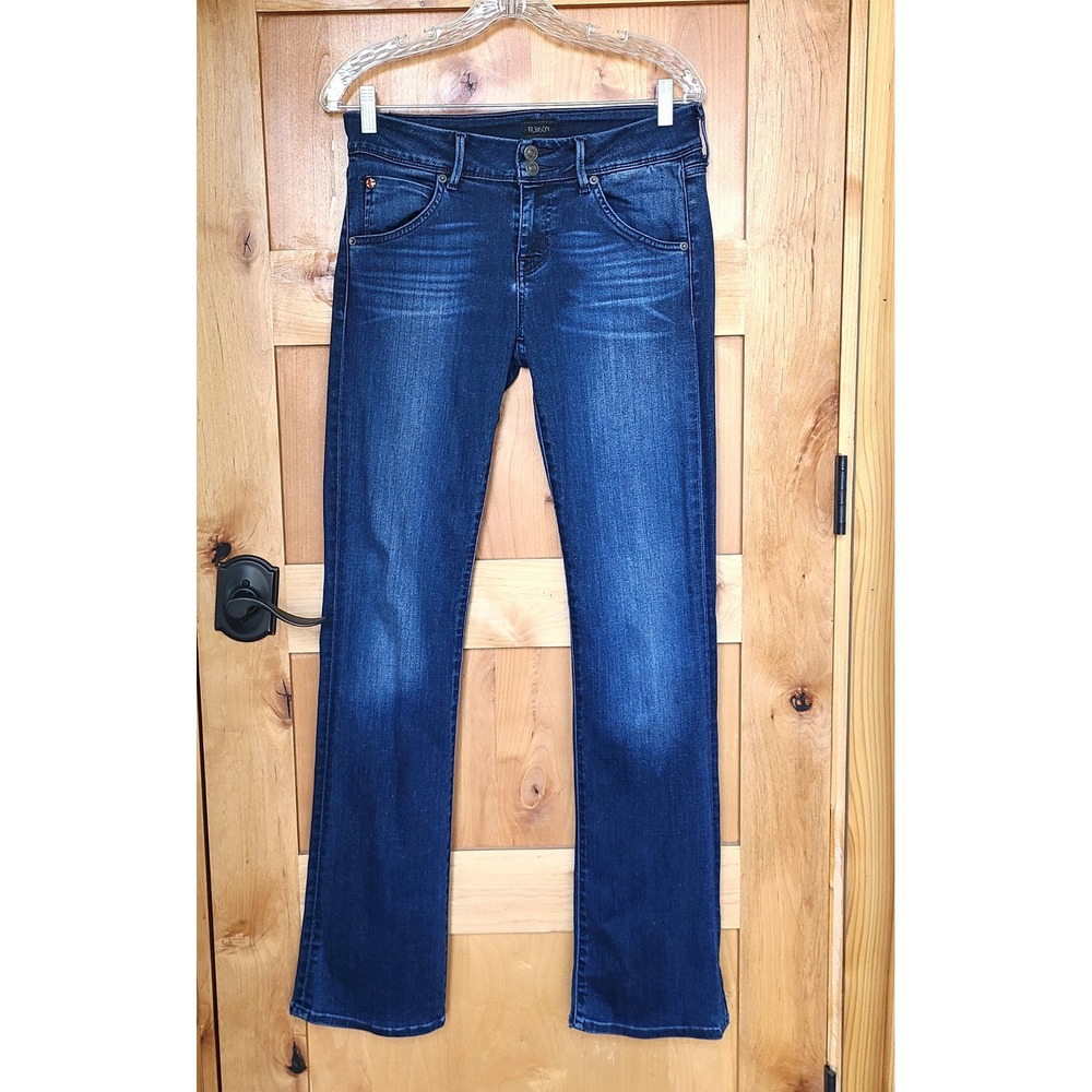 Hudson‎ Sz 28 Blue Dark Wash Viscose Blend Bootcut Jeans Quiet Luxury Minimal